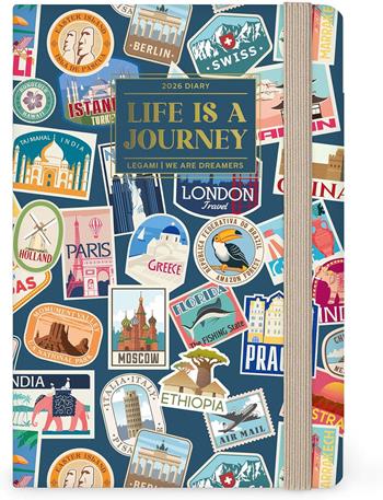 Agenda Legami 12 mesi, 2026, settimanale, Medium Photo Weekly Diary - Travel Stickers  Legami 2025 | Libraccio.it