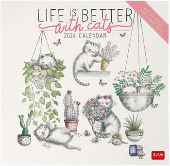 Calendario 2026 da Parete - Sketchy Cats - 30 x 29 cm  Legami 2025 | Libraccio.it
