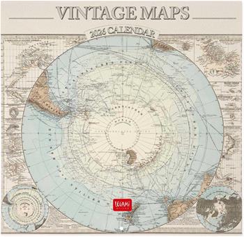 Calendario 2026 da Parete - Vintage Maps - 30 x 29 cm  Legami 2025 | Libraccio.it