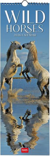 Calendario 2026 da Parete  - Wild Horses - 16 x 49 cm