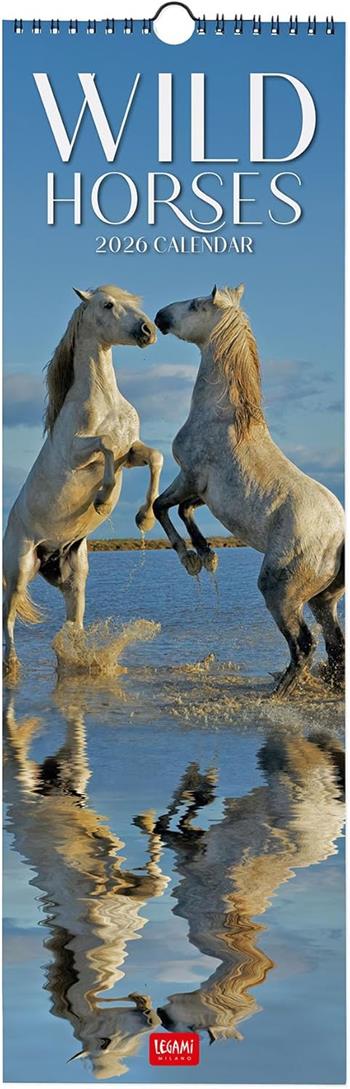 Calendario 2026 da Parete - Wild Horses - 16 x 49 cm  Legami 2025 | Libraccio.it