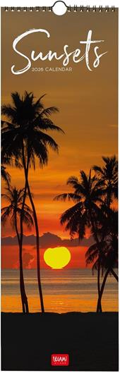 Calendario 2026 da Parete  - Sunsets - 16 x 49 cm