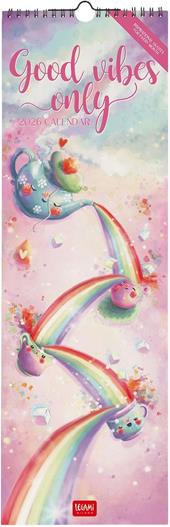 Calendario 2026 da Parete  - Good Vibes Only - 16 x 49 cm