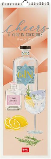 Calendario 2026 da Parete  - Cheers - 16 x 49 cm