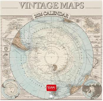 Calendario 2026 da Parete - Vintage Maps - 18 x 18 cm  Legami 2025 | Libraccio.it