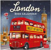 Calendario 2026 da Parete  - London - 18 x 18 cm
