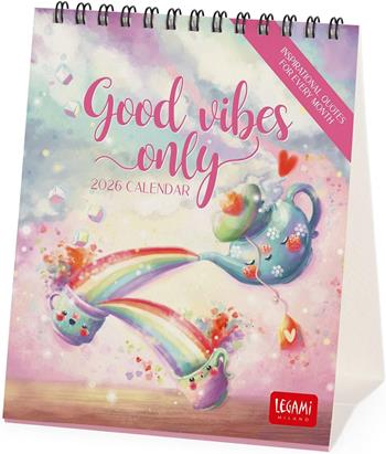 Calendario 2026 da Tavolo - Good Vibes Only - 12 x 14,5 cm  Legami 2025 | Libraccio.it