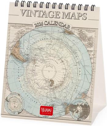 Calendario 2026 da Tavolo - Vintage Maps - 12 x 14,5 cm  Legami 2025 | Libraccio.it