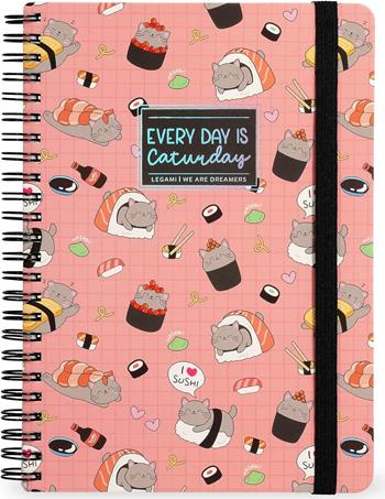 Blocco Spiralato a Righe - Spiral Notebook - Maxi - Sushi Cat  Legami 2025 | Libraccio.it