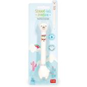 Legami Penna a Sfera Llama con Base - Stand-Ink Ovation - Tema Lama - Inchiostro Blu
