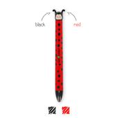 Penna a sfera bicolore rosso/nero Legami click&clack Ladybug 1mm