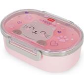 Legami - Contenitore Porta Merenda, Tema Kitty, 1 Snack Box con Divisiorio removibile, Chiusura a Clip
