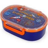 Legami - Contenitore Porta Merenda, Tema Space, 1 Snack Box con Divisiorio removibile, Chiusura a Clip