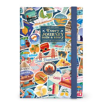 Agenda 16 mesi 2027 giornaliera fotografica Legami Medium Travel Stickers  Legami 2026 | Libraccio.it