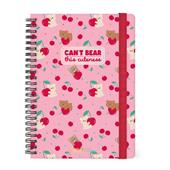 Agenda 16 mesi 2027 settimanale spiralata Legami Large Teddy Bear Cherry Pink