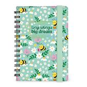 Agenda Legami 2027 12 mesi settimanale spiralata Bee - Green Small