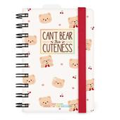 Agenda Legami 2027 12 mesi giornaliera spiralata Teddy Bear - Cherry - White Small