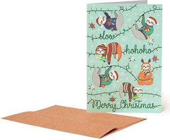 Biglietto auguri Legami Unusual Christmas, Sloths Bradipo - 11,5x17 cm  Legami 2019 | Libraccio.it