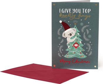 Biglietto auguri Legami Unusual Christmas, Koala - 11,5x17 cm  Legami 2019 | Libraccio.it