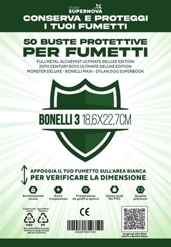 Studio Supernova - 50 Buste Protettive Bonelli 3 (17 X 22,7)  Studio Supernova 2023 | Libraccio.it
