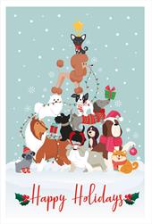 Biglietto auguri Natale Legami, Dogs, Greeting Cards - 11,50 x 17 cm