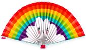 Foldable Paper Fan, Fiesta & Siesta - Rainbow