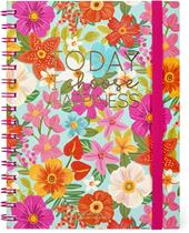 Large Spiral Notebook, Flowers-