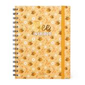 Large Spiral Notebook, Bee-