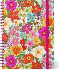 Image of 3-In-1 Spiral Notebook, Maxi Trio Spiral Notebook - Flowers