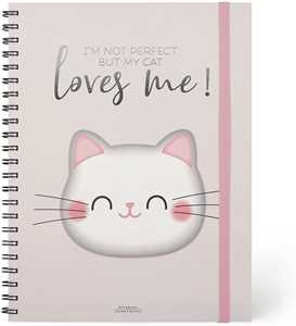 Image of 3-In-1 Spiral Notebook, Maxi Trio Spiral Notebook - Kitty