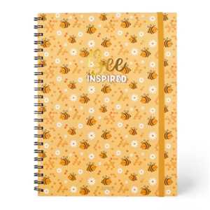 Image of 3-In-1 Spiral Notebook, Maxi Trio Spiral Notebook - Bee