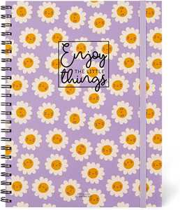 Image of 3-In-1 Spiral Notebook, Maxi Trio Spiral Notebook - Daisy