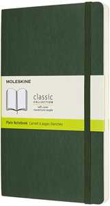 Taccuino Moleskine large a pagine bianche copertina morbida verde...