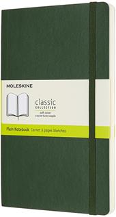 Taccuino Moleskine large a pagine bianche copertina morbida verde. Myrtle Green