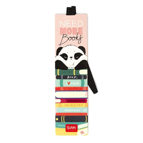Segnalibro Legami con elastico Panda - Need more Books Legami 2021