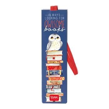 Segnalibro Legami con elastico Owl Books. Gufo - Always looking for owlsome books  Legami 2021 | Libraccio.it