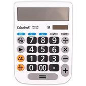 Colourbook Calcolatrice Da Tavolo 12 Cifre Display Grande LCD, Tasti Jumbo Anti Incastro, Dual Power Solare E Batteria