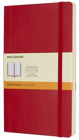 Taccuino Moleskine large a righe copertina morbida rosso. Scarlet Red  Moleskine 2017 | Libraccio.it