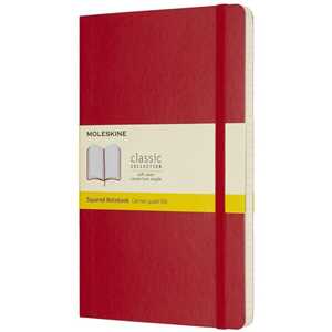 Taccuino Moleskine large a quadretti copertina morbida rosso. Sca...
