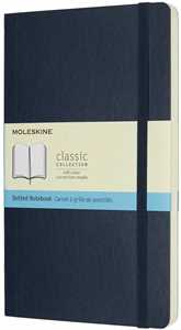 Image of Taccuino Moleskine large puntinato copertina morbida blu. Sapphir...