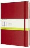 Image of Taccuino Moleskine XL a pagine bianche copertina rigida rosso. Sc...