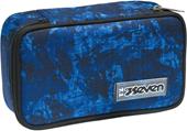 Astuccio Quick Case Seven Freethink Boy Blue nero fantasia onde - 23,5 x 11 x 6 cm