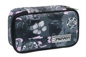 Astuccio Quick Case Seven Freethink Girl, assortito - Grigio, rosa fantasia fiori 23,5 x 11 x 6 cm