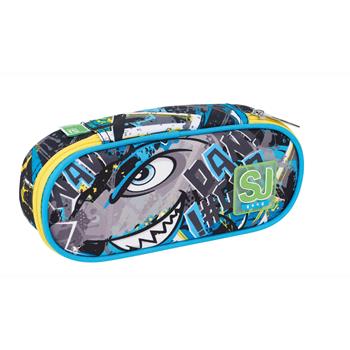 Bustina Astuccio Round Plus SJ Gang Sharken, Turchese Fluo - 23 x 10 x 5,5 cm  Sj Gang 2023 | Libraccio.it