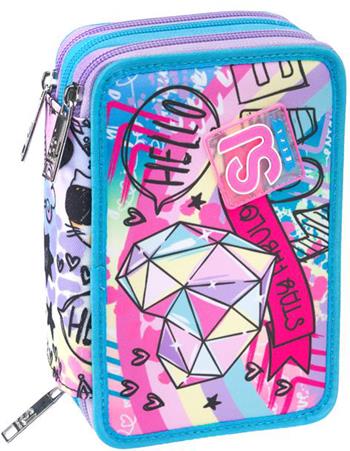 Astuccio 3 Zip Sj Gang Colorjam Girl, Ibis Rose  Sj Gang 2024 | Libraccio.it