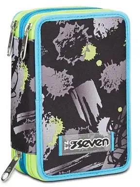 Astuccio 3 Zip Seven Feeling Me, Jet Black  Seven 2024 | Libraccio.it
