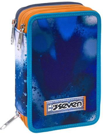 Astuccio 3 Zip Seven Retrocolor, Blue Deep  Seven 2024 | Libraccio.it