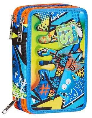 Astuccio 3 Zip Sj Gang Sphere Full Boy, Royal Blue  Sj Gang 2024 | Libraccio.it