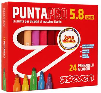 Pennarelli Puntapro 5.8 - Scatola Da 24 Pz Seven Pennarelli  Seven 2024 | Libraccio.it