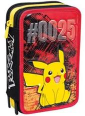 Astuccio 3 Zip Pok&#233;mon Pikachu 025, Flame Scarlet